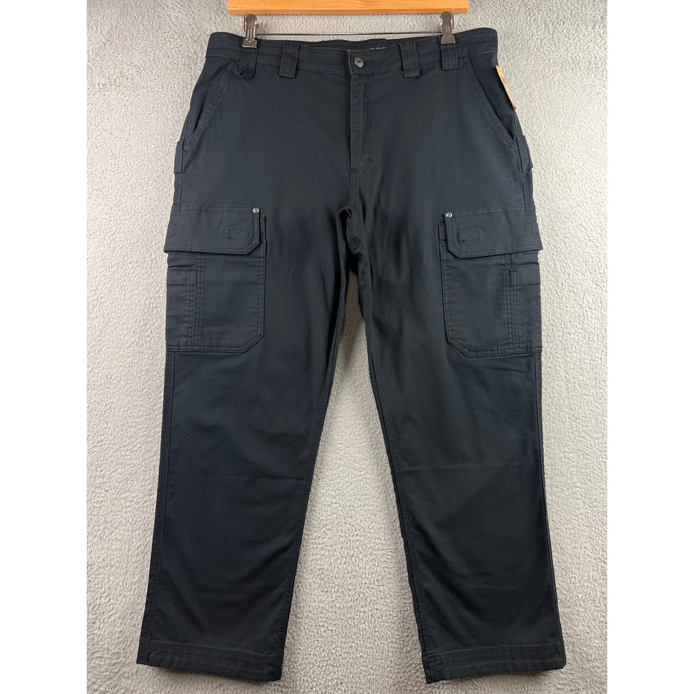 New Duluth Trading Co DuluthFlex Fire Hose Cargo Work Pants Black 38x30